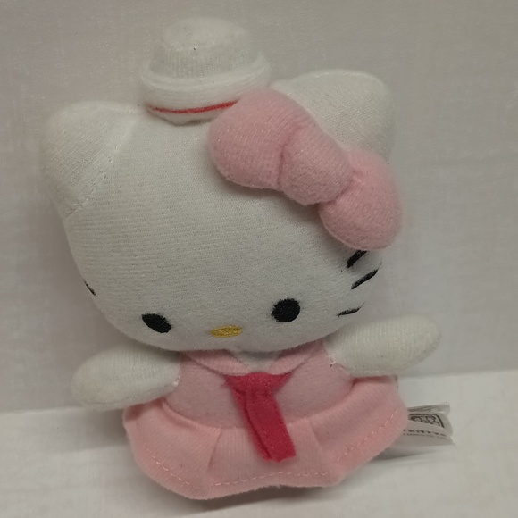Hello Kitty Sanrio Pink Sailor Nautical Plush Stuffed Animal 2014 6 inch - Picture 6 of 6
